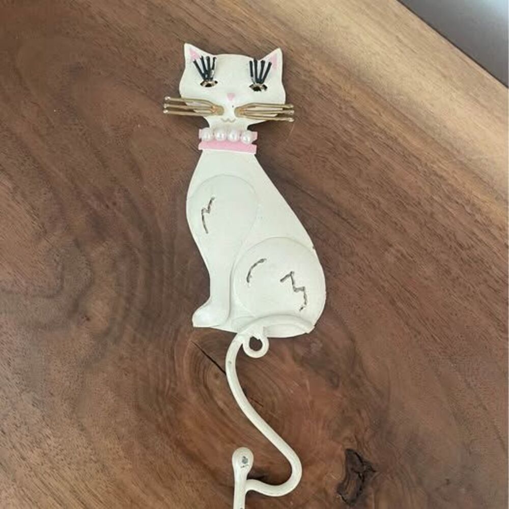 Vintage Style Metal Cat Wall Hook